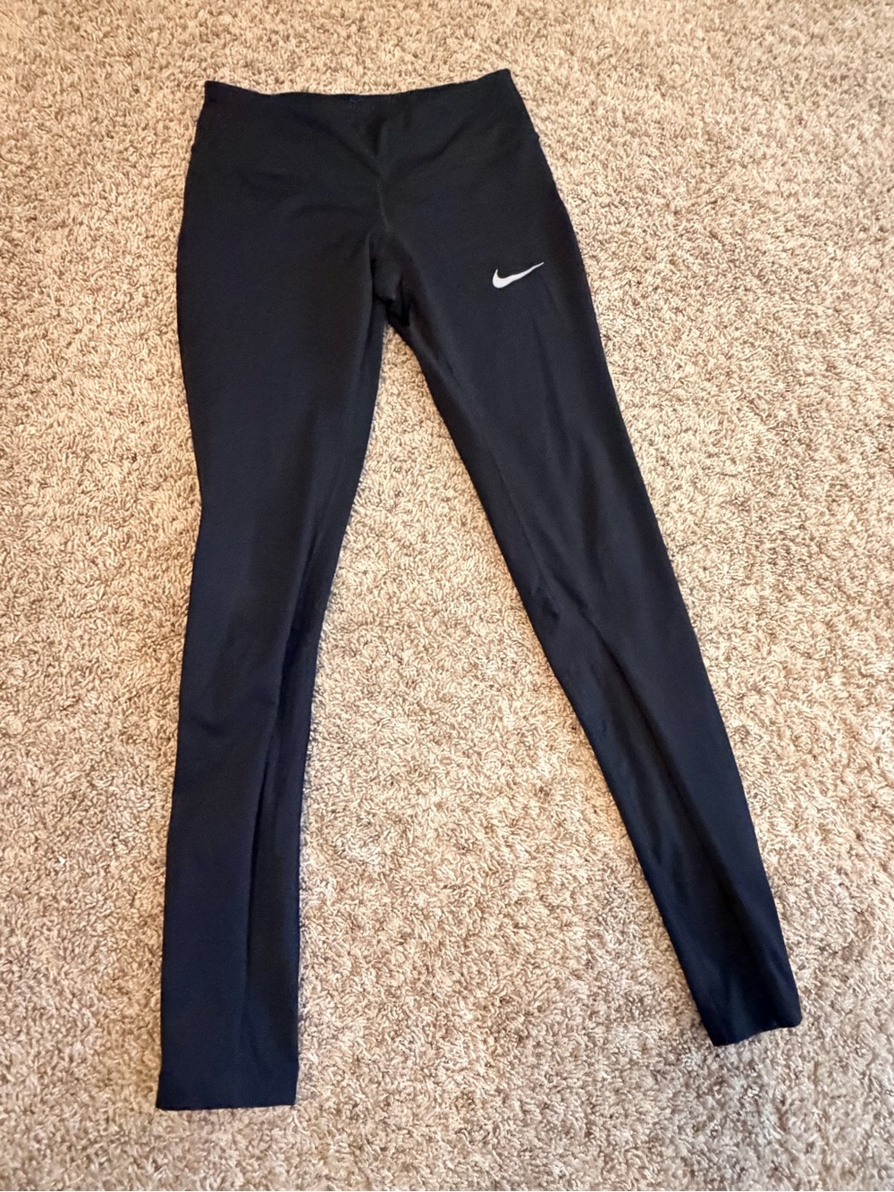 Nike Black Dri-FIT Performance Leggings with Subtle Grey Logo